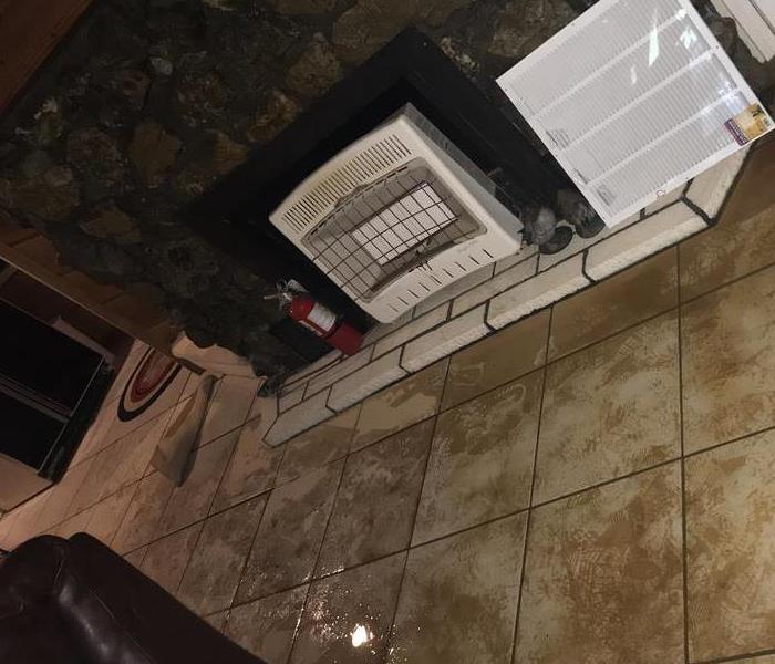 Water Tile Fireplace